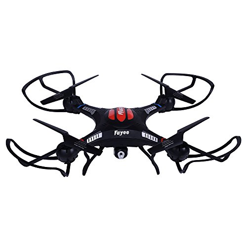 PKSTONE Quadcopter FY560 Drohne UAV Fernbedienung Flugzeug FPV Aircraft RC Drone 4CH 5,8GHz 6-Achsen mit 2.0MP HD Kamera and LED Bildschirm, 360° Flip Funktion, Headless Mode, Auto-Return Funktion