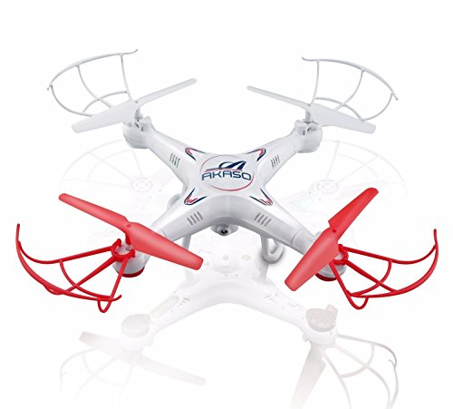 AKASO X5C 4 CH 2,4 GHz 6-Achsen Fernbedienung Quadcopter mit HD Kamera, Gyro Headless, 360-degree 3D Rolling Mode 2 RTF RC Drohne ( Bonus MicroSD Karte & Rotorblätter enthalten )