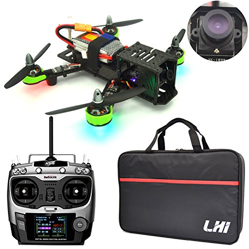 LHI FPV RTF Full Carbon Fiber 220 mm Quadcopter Race Copter Racing Drone with Radiolink AT9 Remote Controller 1000TVL Camera TS5828(Assembled)