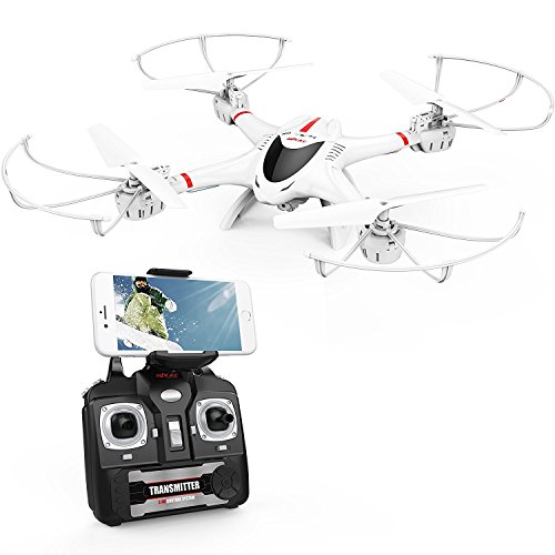 DBPOWER MJX X400W FPV Drohne mit WLAN Kamera Zurückkehrfunktion, Quadcopter mit Kopflosmodus für Kinder und Anfänger